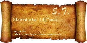 Sternheim Tímea névjegykártya