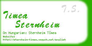 timea sternheim business card